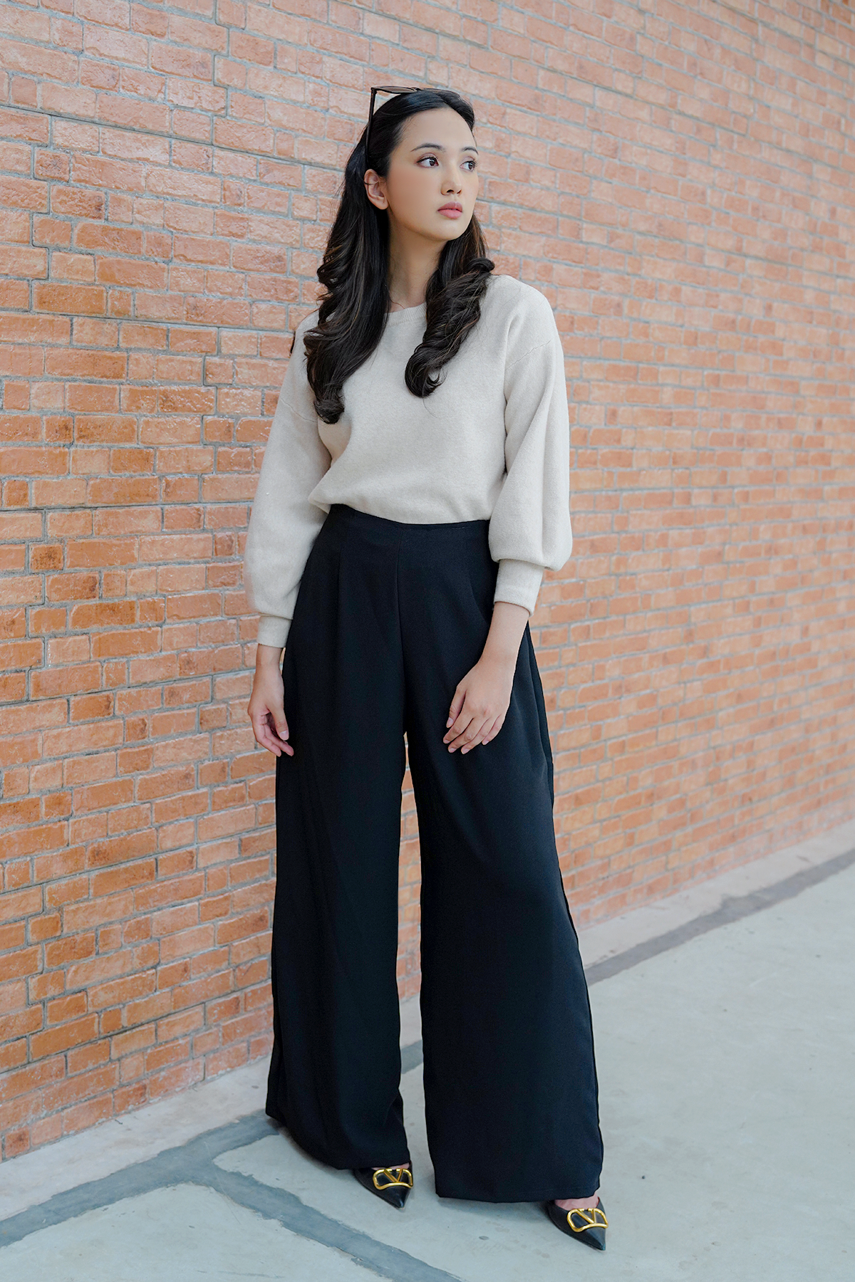 Black Wide Leg Trousers