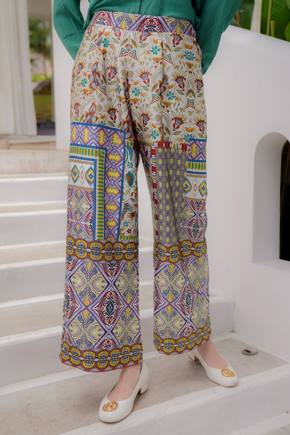 Bohemia Basic Silky Pants - Multicolor