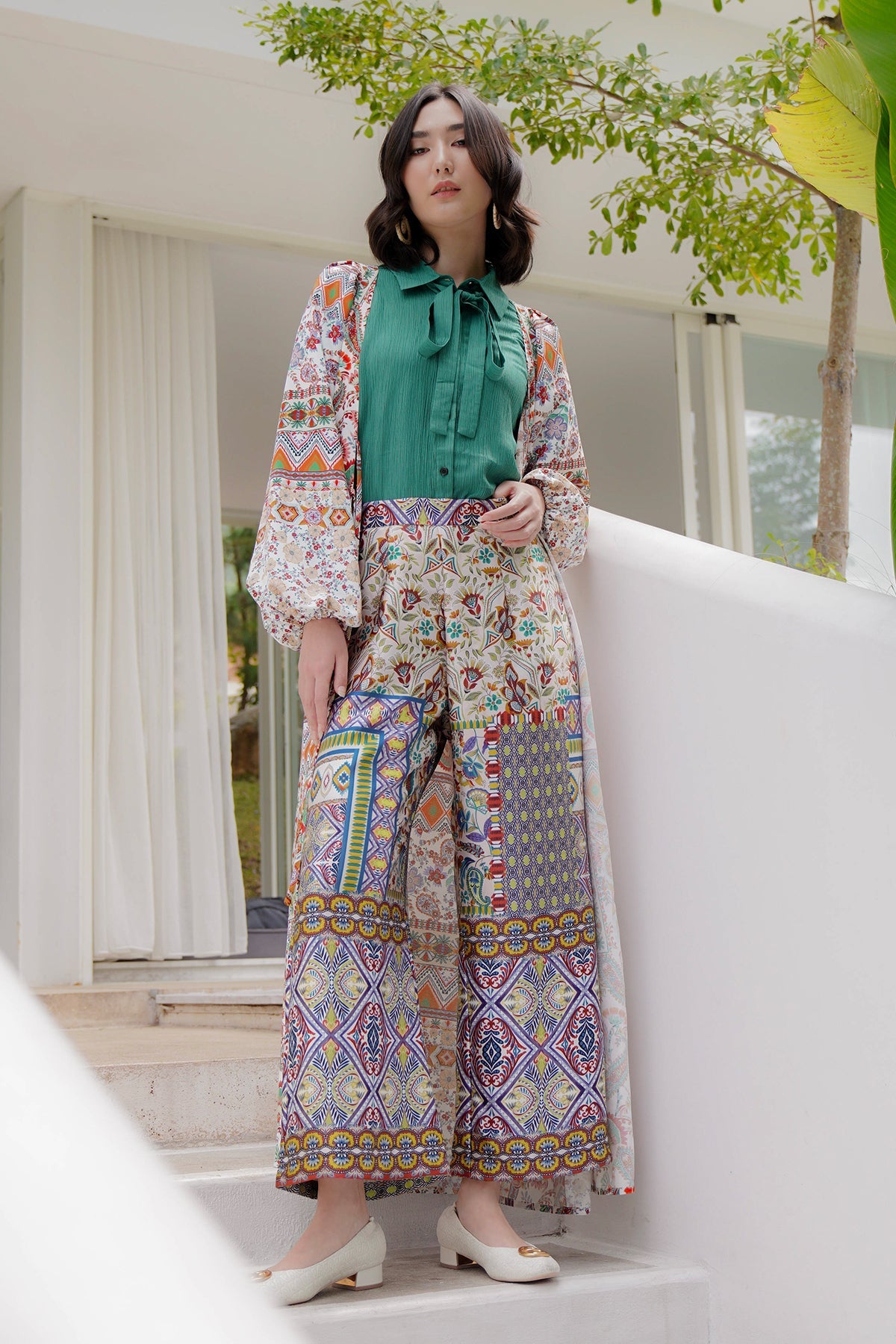 Bohemia Basic Silky Pants - Multicolor