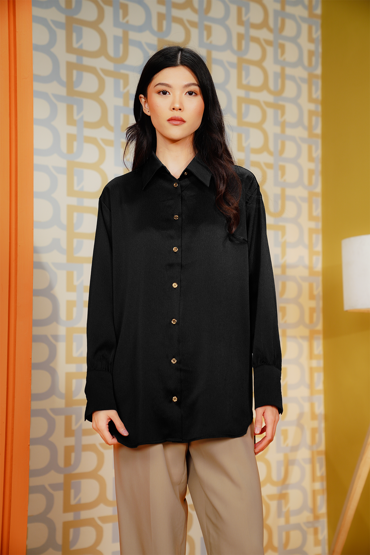 Carla Textured Shirt - Black