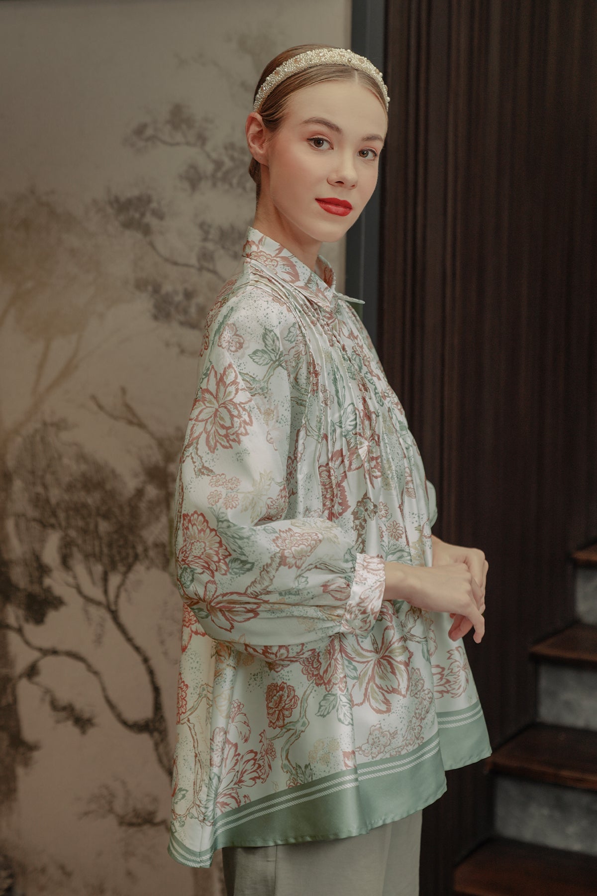 Chinoiserie Opnaisel Shirt - Ivory