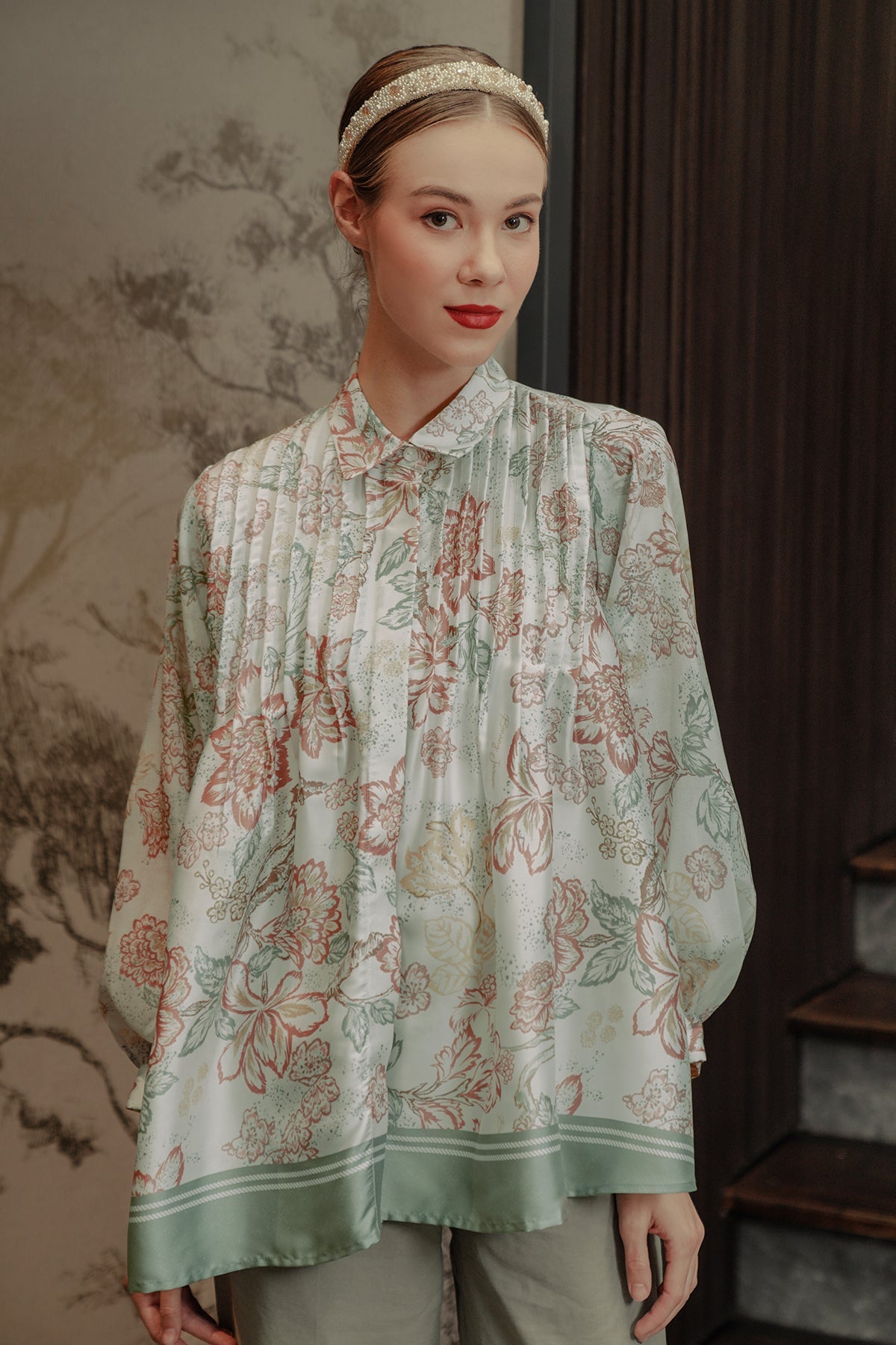 Chinoiserie Opnaisel Shirt - Ivory