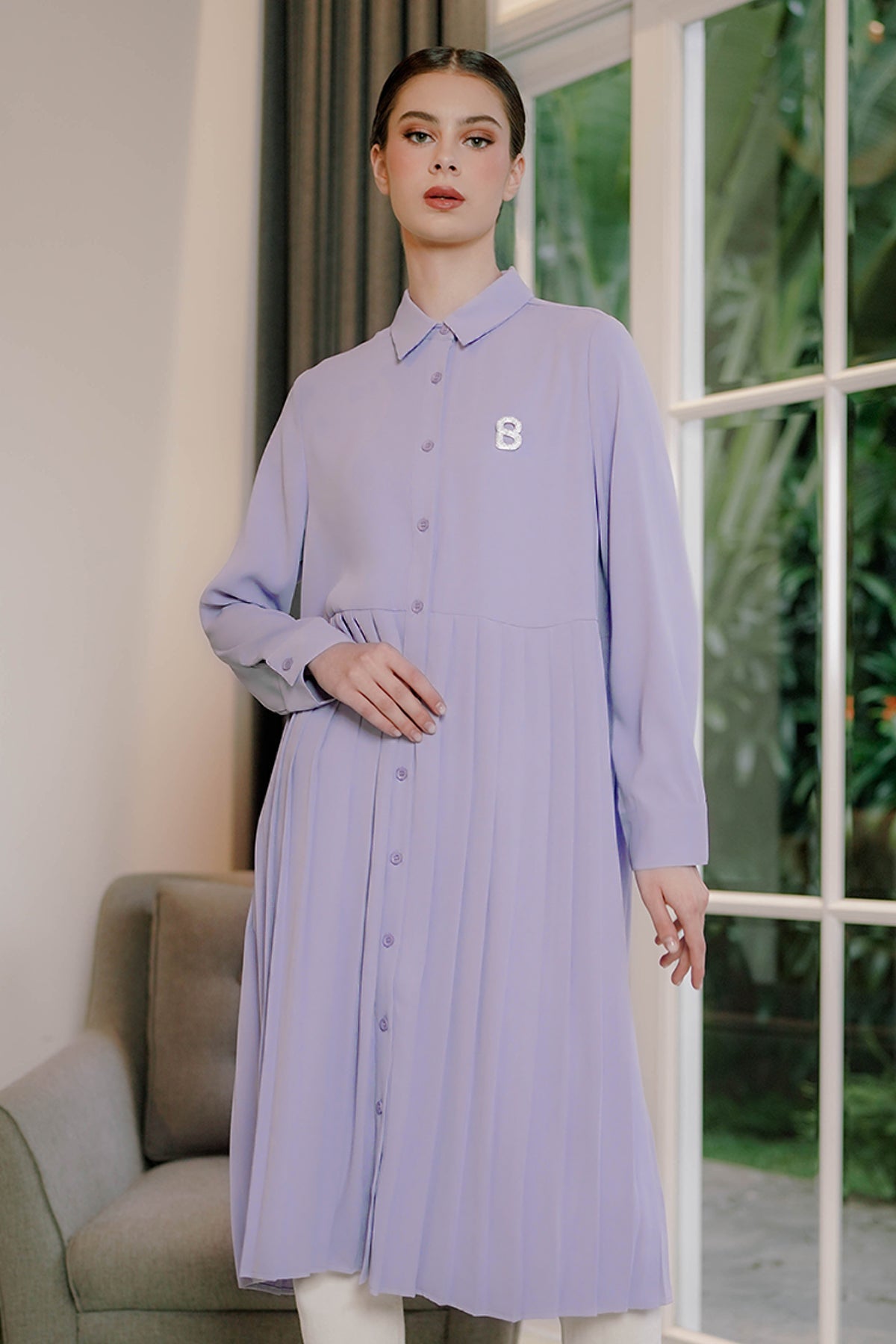 Catia Midi Dress - Lavender