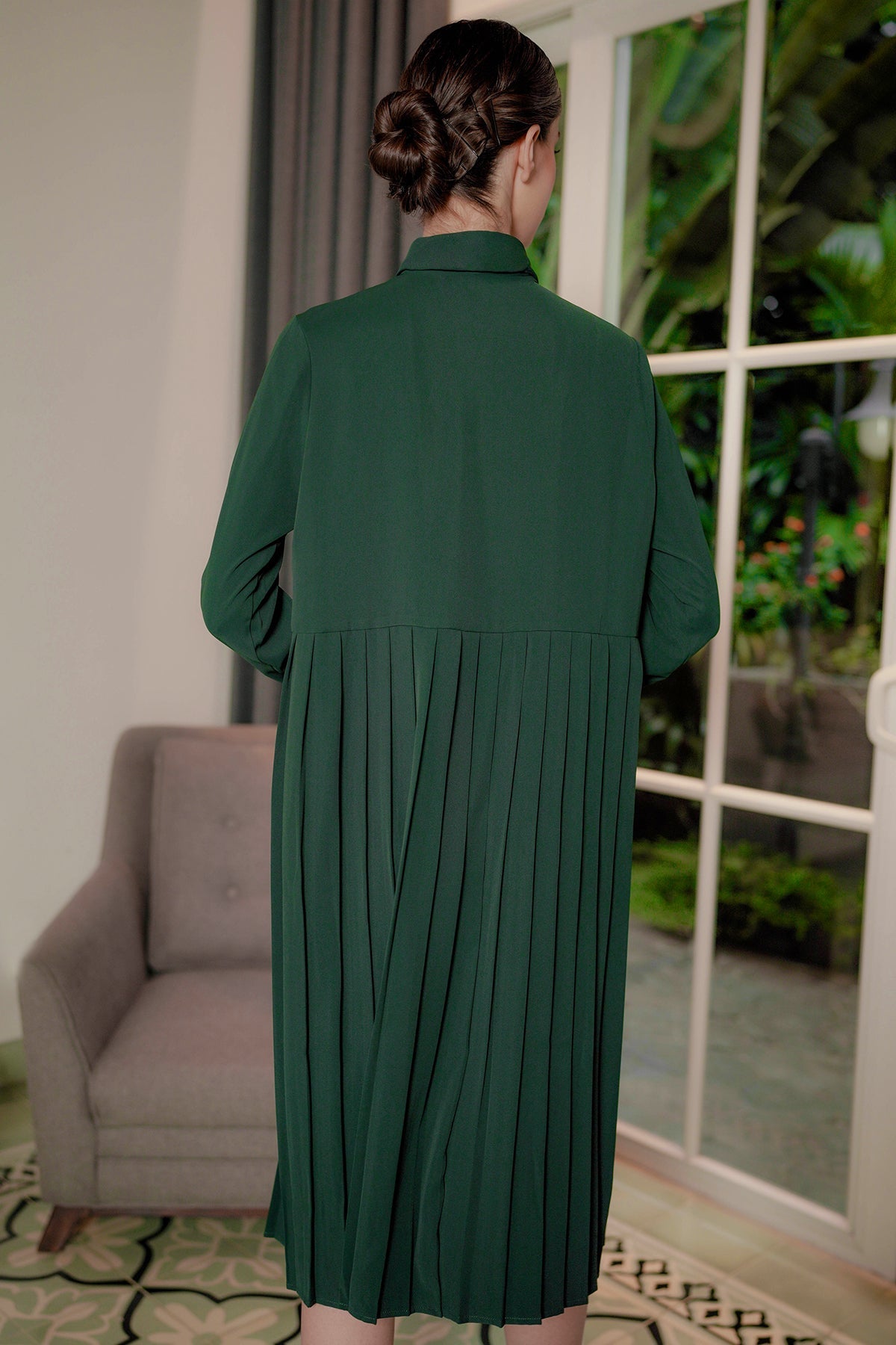 Catia Midi Dress - Pine