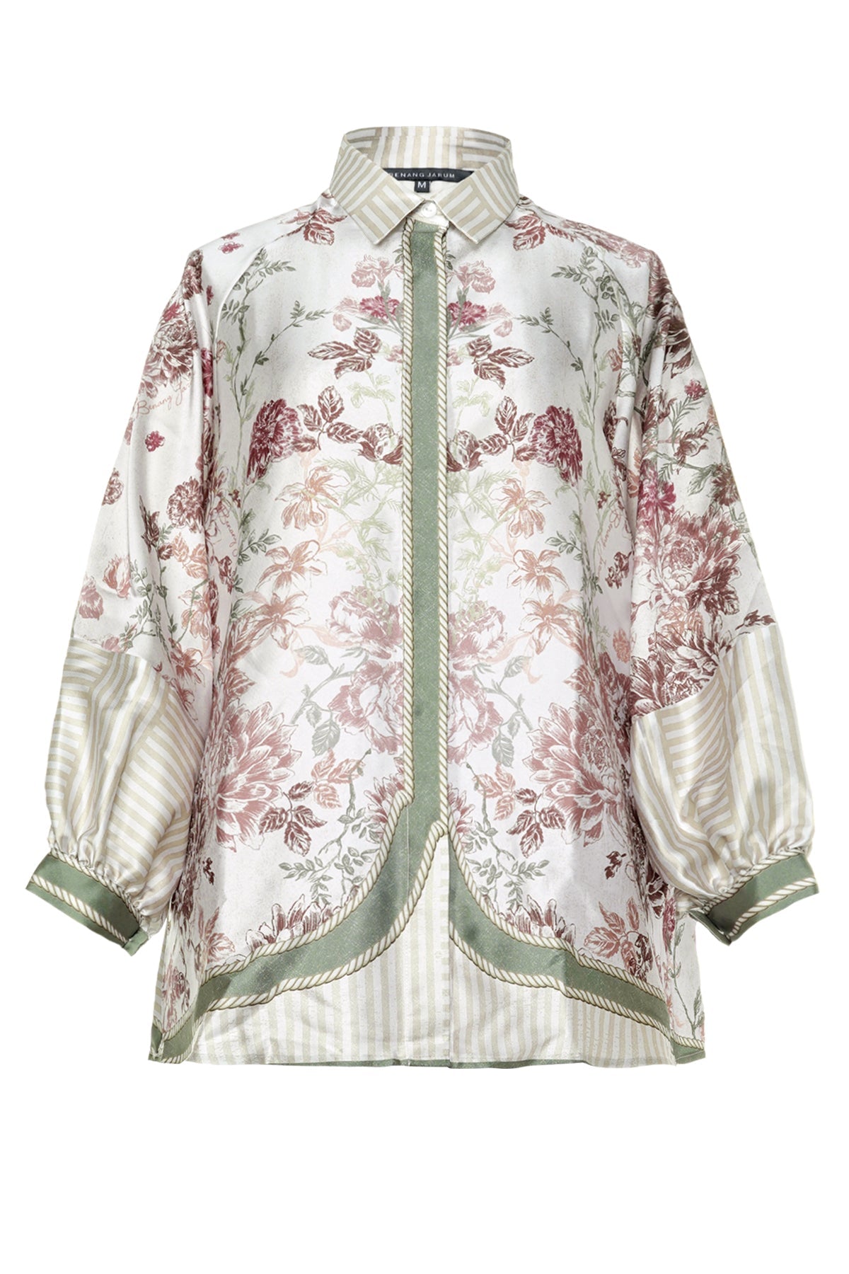 Chinoiserie Raglan Shirt - Olive