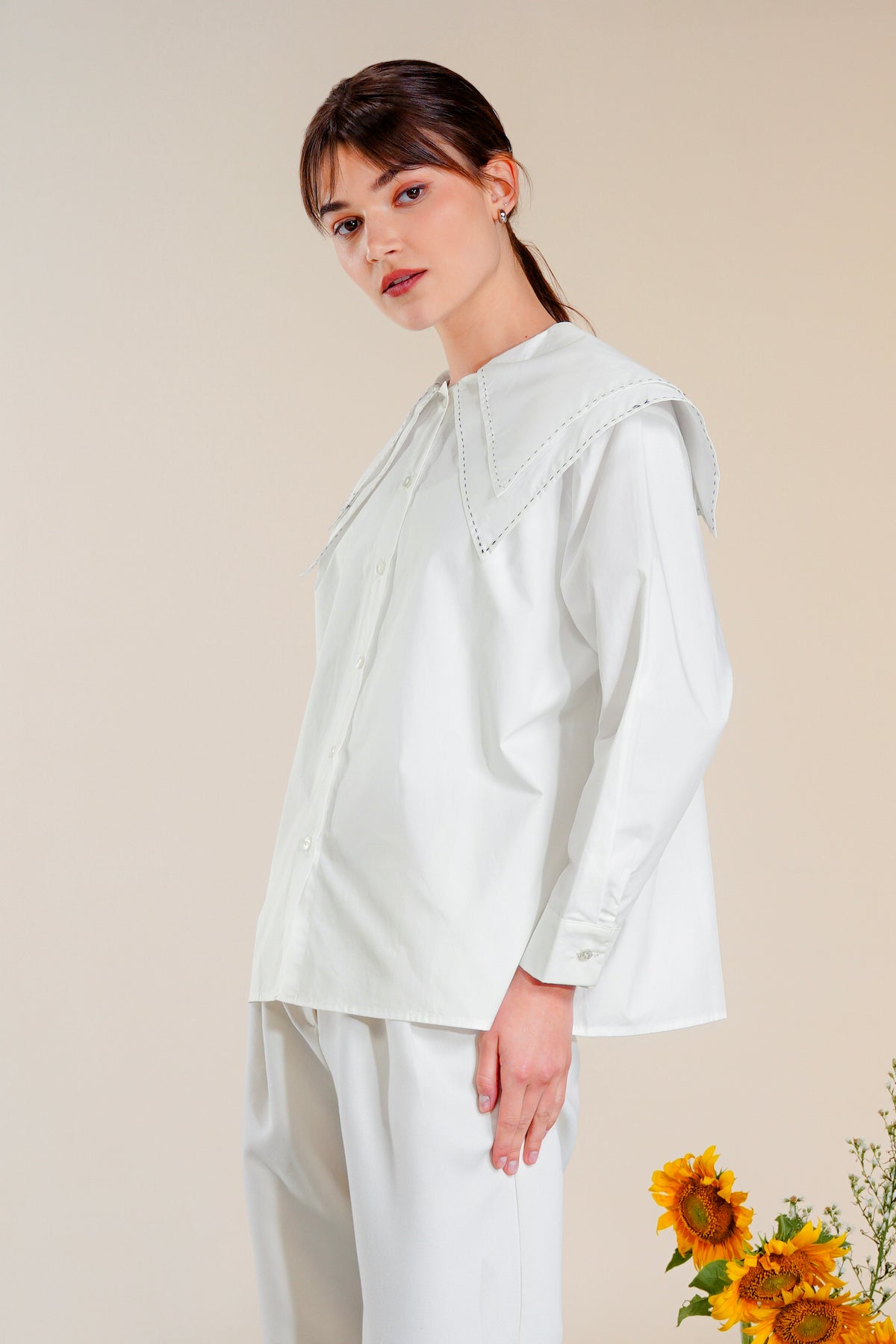 Colin Stitches Top - White