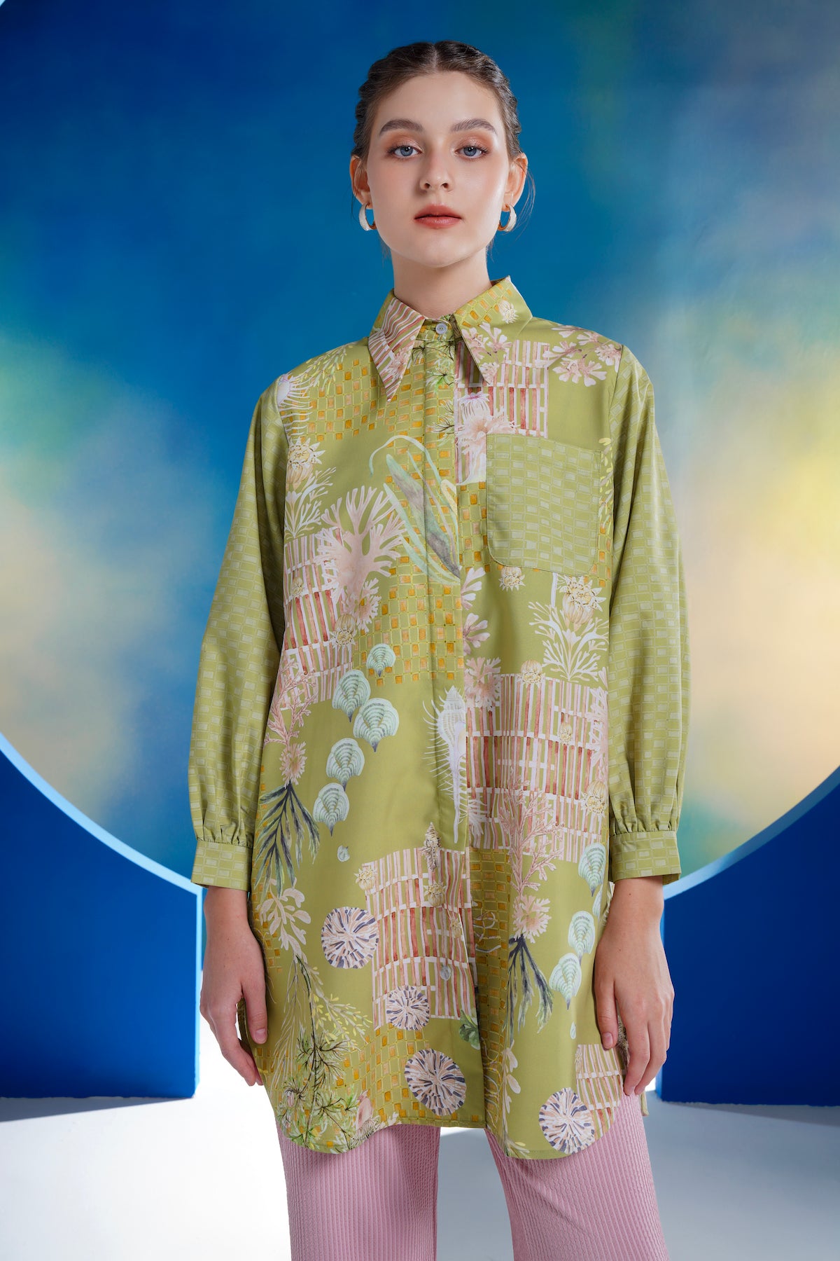 Coral Dreams Tunic Shirt - Algae