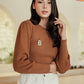 Cuff Knit Sweater - Brown