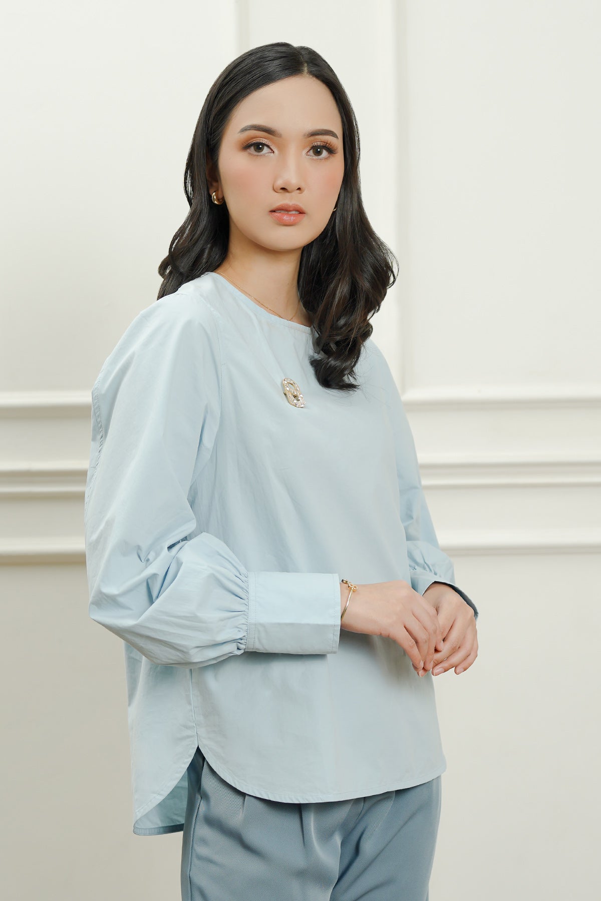 Ruby Blouse - Sky Blue