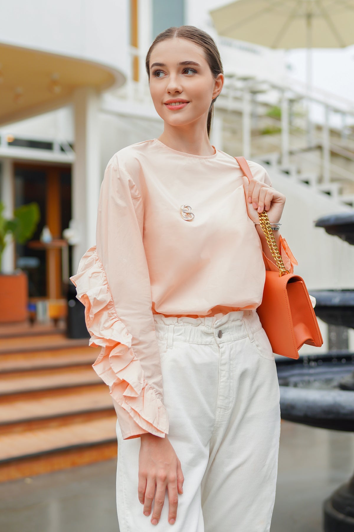 Mary Blouse - Peach