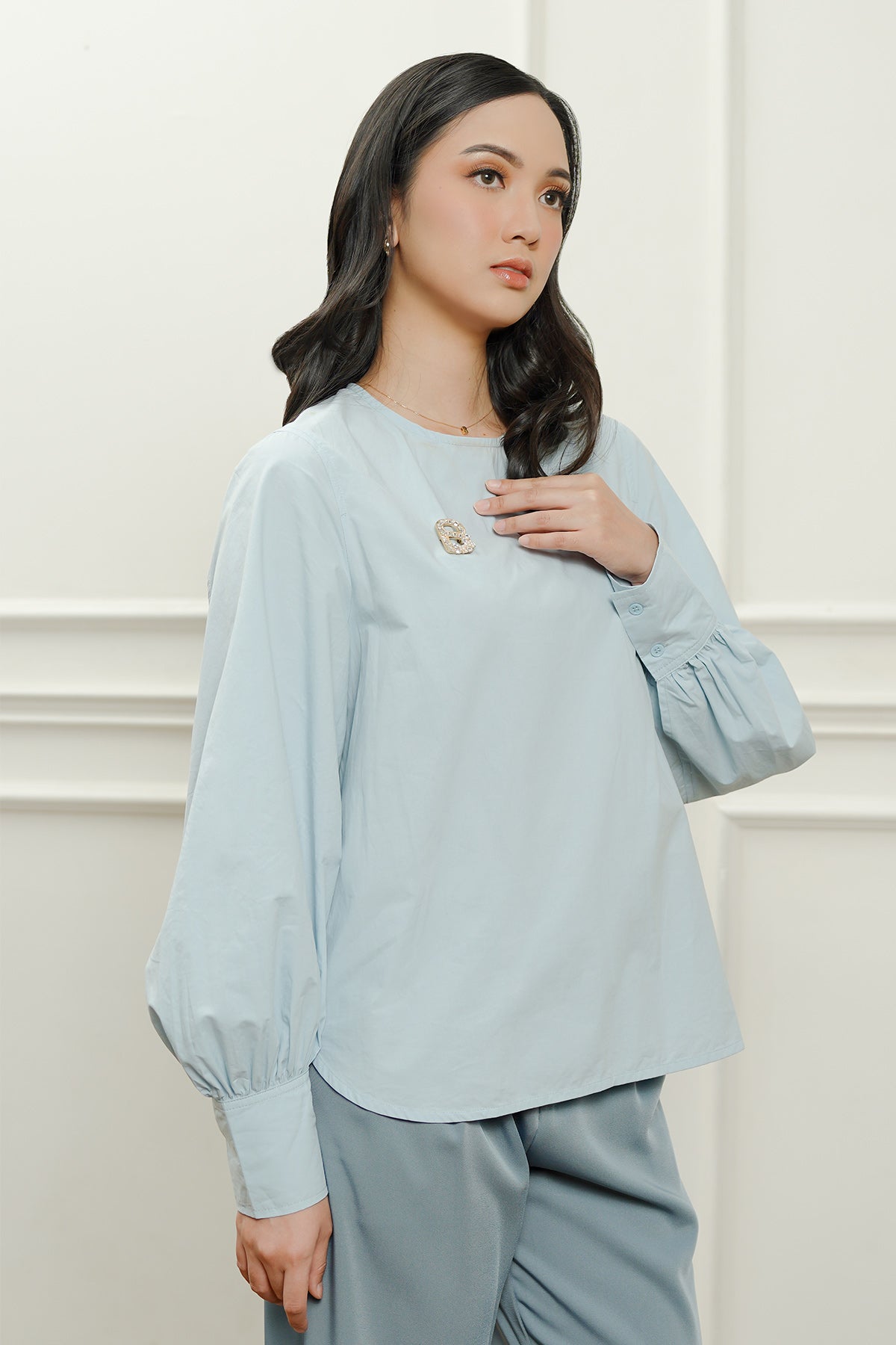 Ruby Blouse - Sky Blue