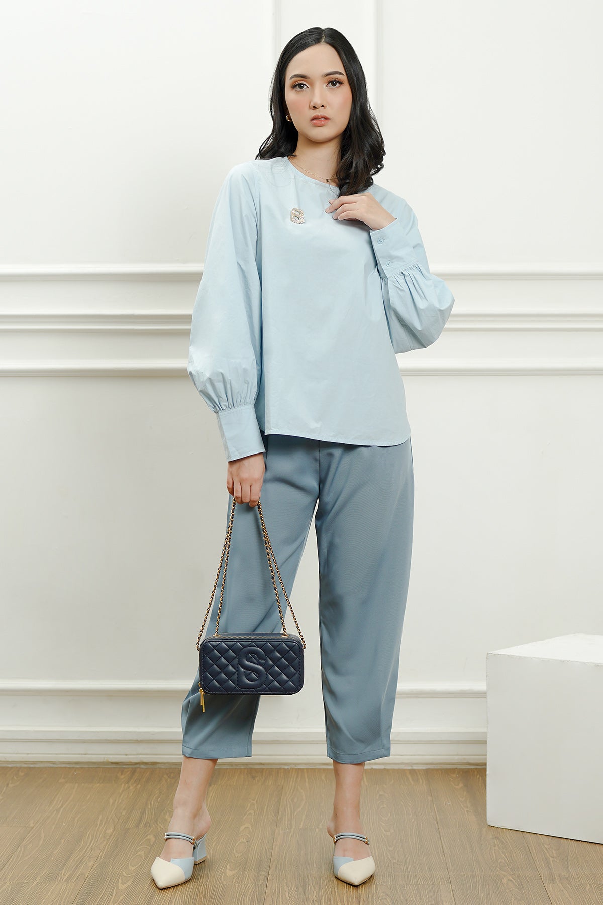 Ruby Blouse - Sky Blue