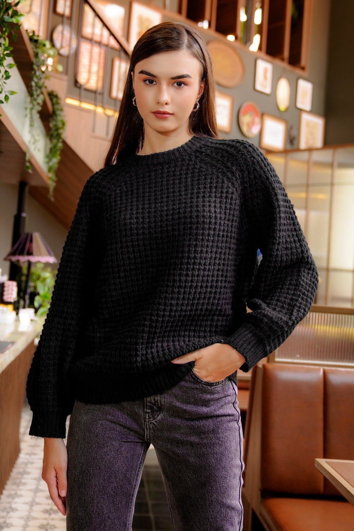 Willow Knit Sweater - Black