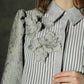 Kanza Embroidery Jacquard Shirt - Grey