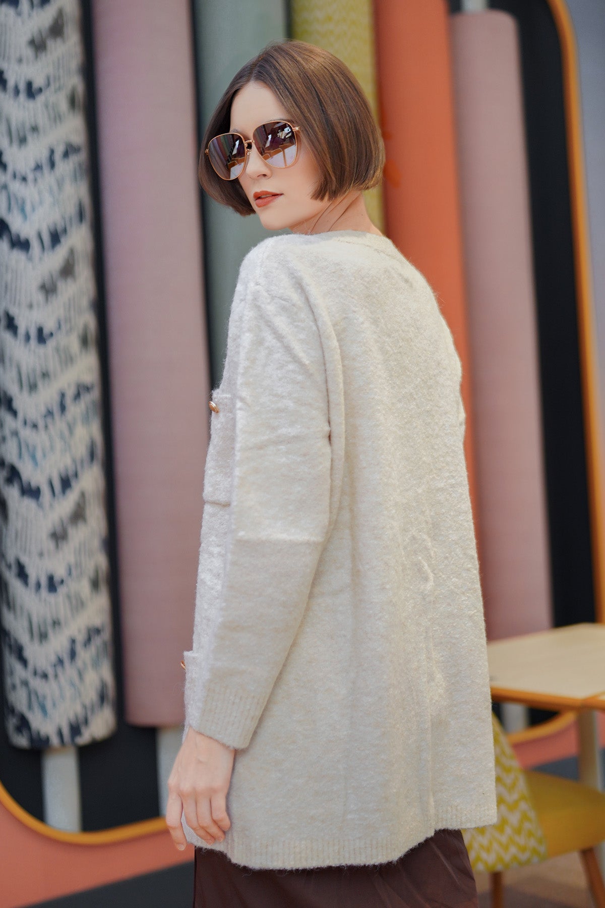 Lydia Long Cardigan - Ivory