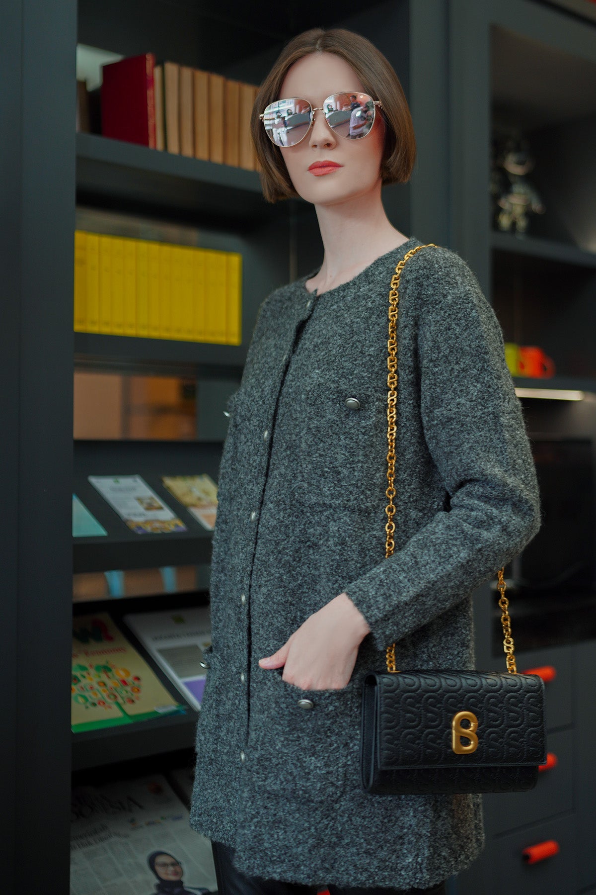 Lydia Long Cardigan - Dark Grey