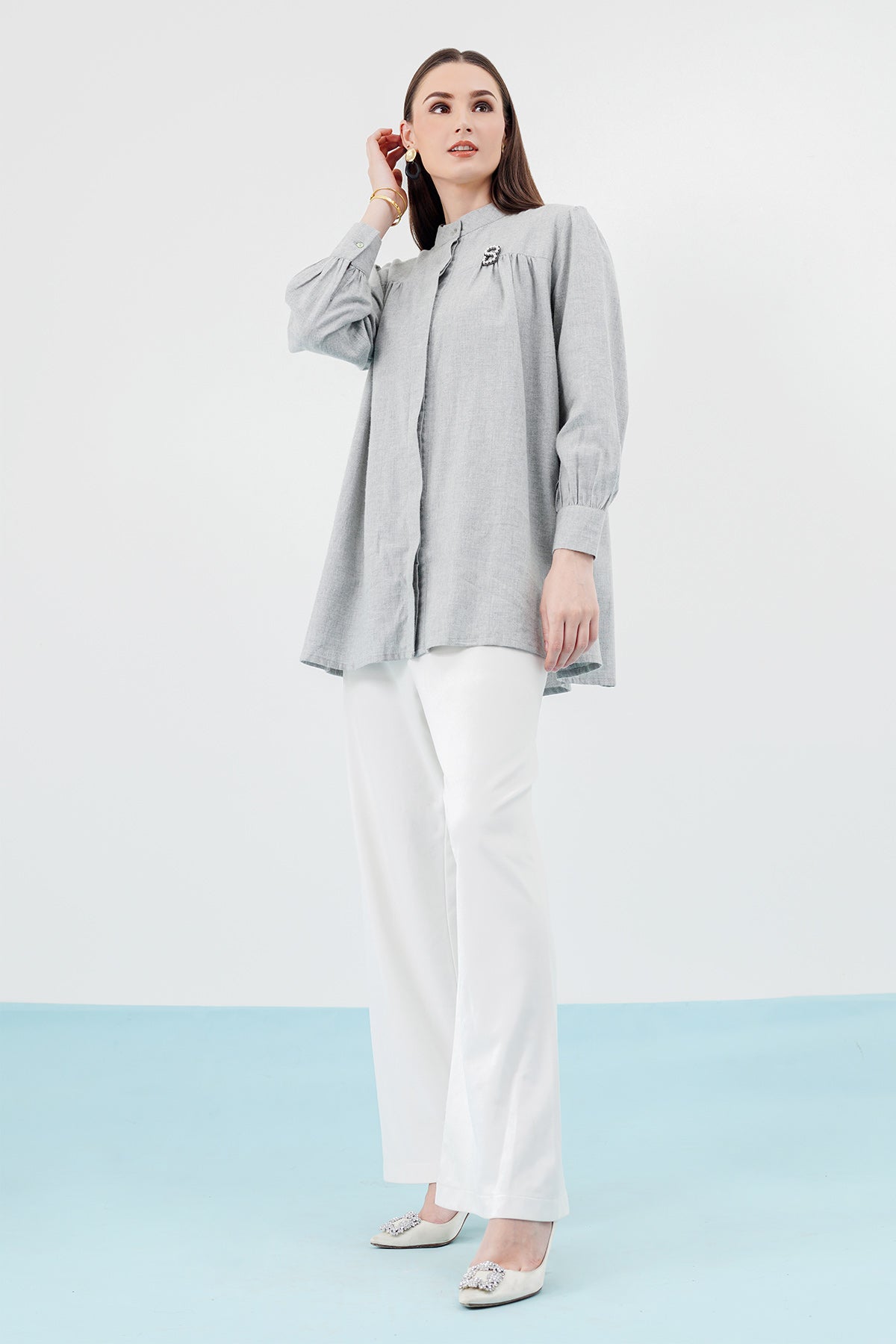 Zaline Shirt - Medium Grey