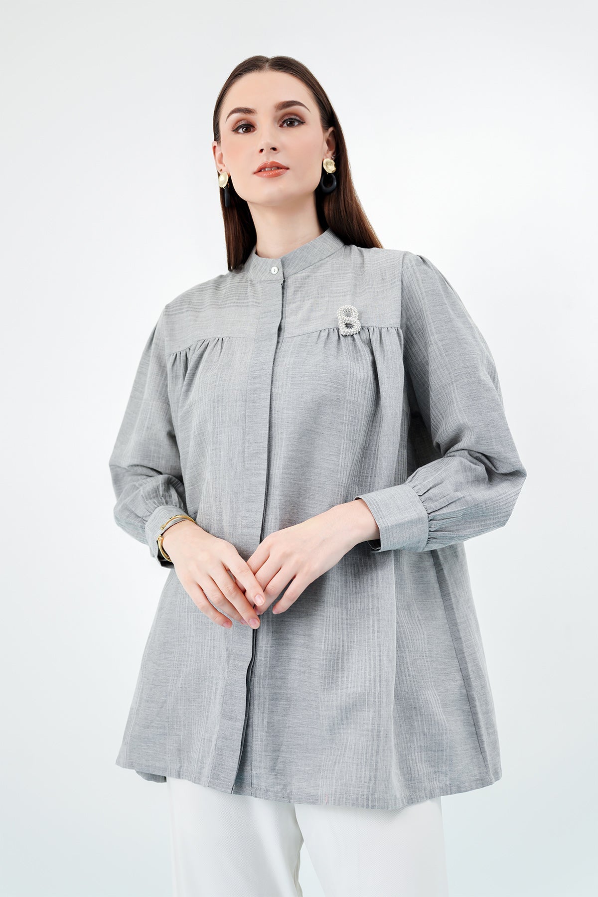 Zaline Shirt - Medium Grey