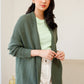 Open Front Cardigan - Green