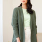 Open Front Cardigan - Green