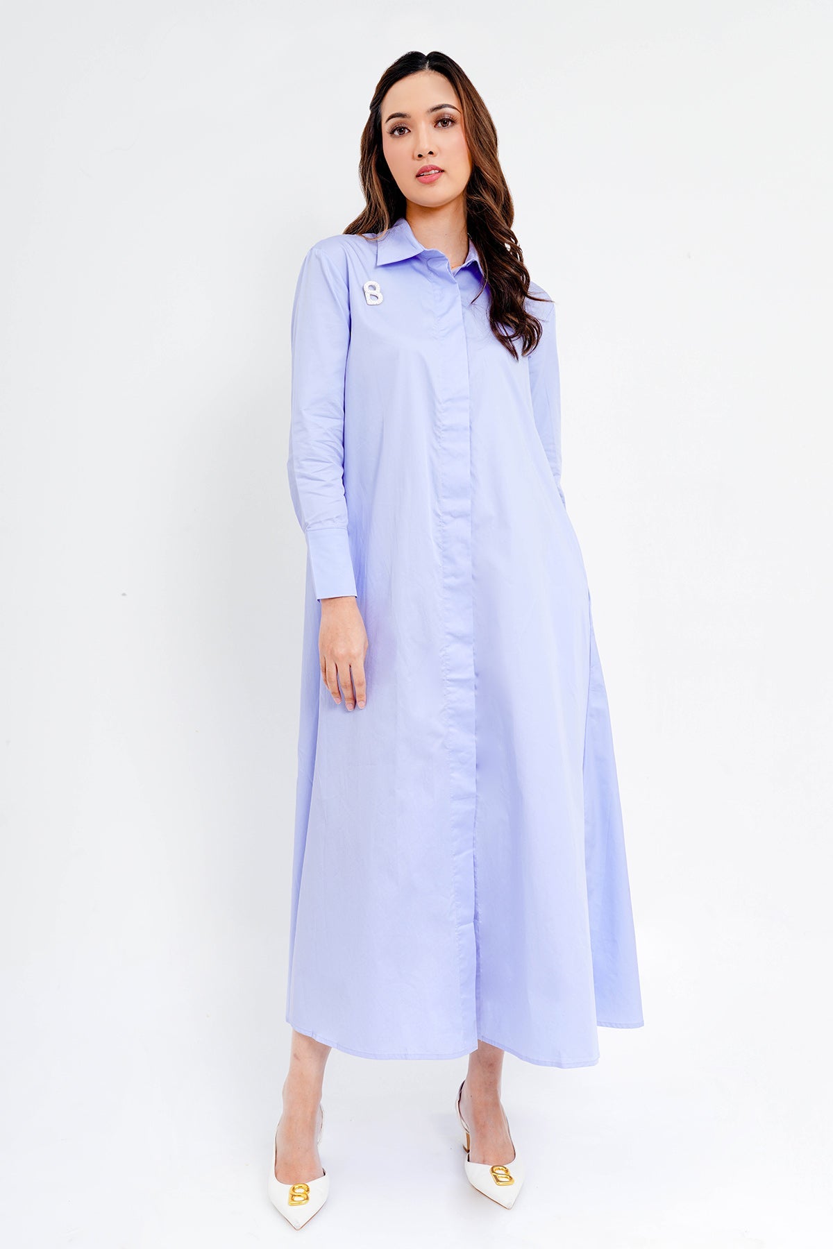 Hilary Shirt Dress - Blue