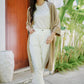 Woven Long Cardigan - Tan