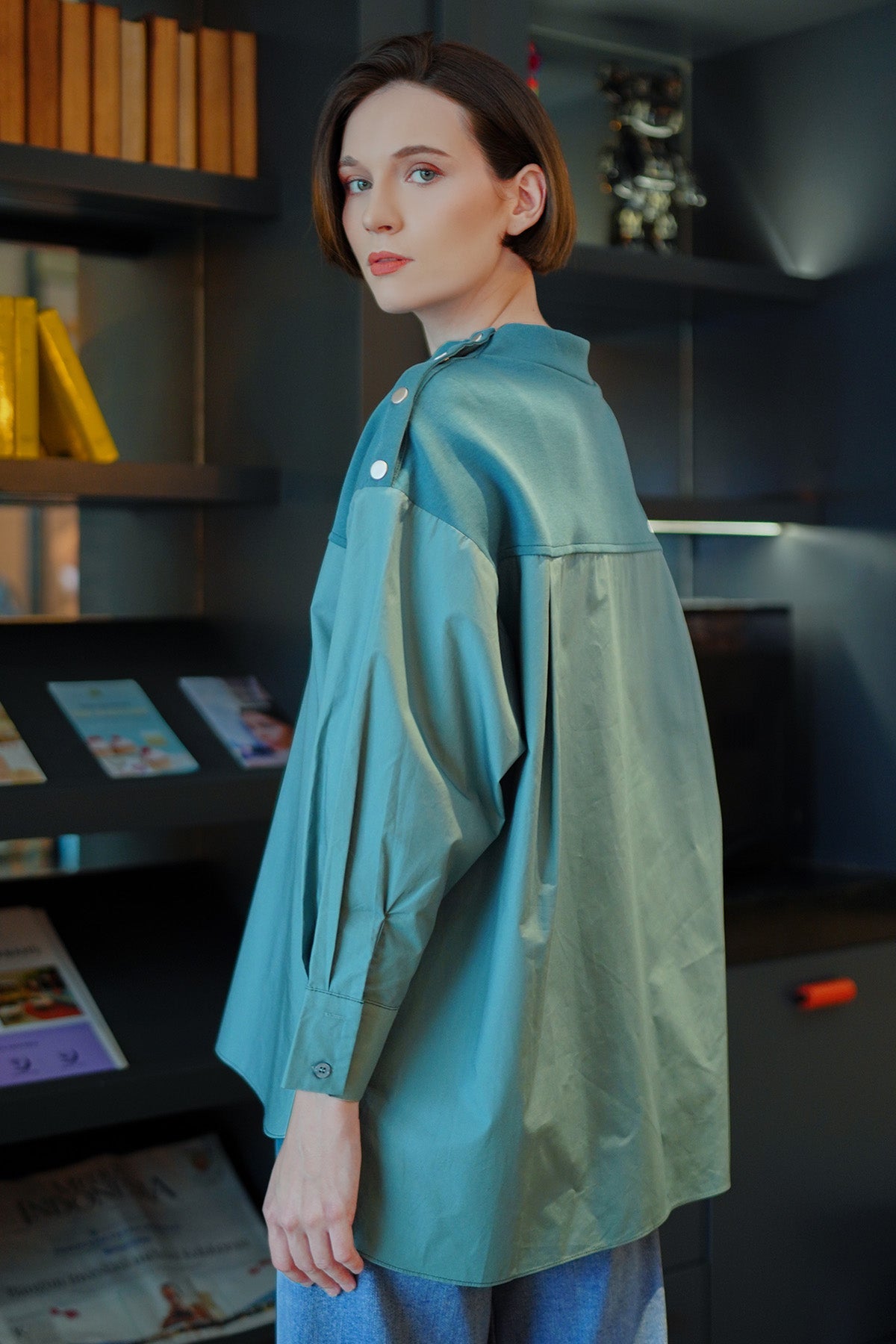 Ravina Blouse - Cyan