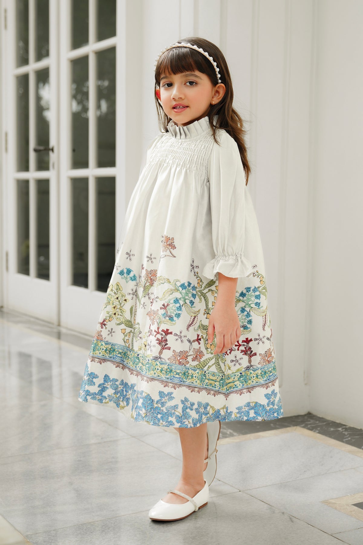 Serenity Soiree Smocked Dress - Ivory