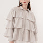 Tiered Ruffle Shirt - Light Grey