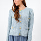 Lydia Tweed Cardigan - Blue