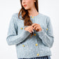 Lydia Tweed Cardigan - Blue