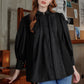 Feyre Mix Fabric Shirt - Black