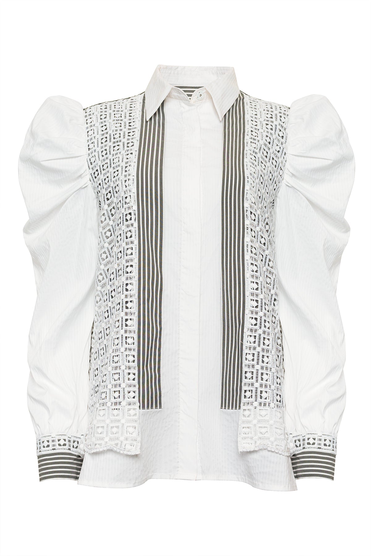 Kyara Embroidery Shirt - White