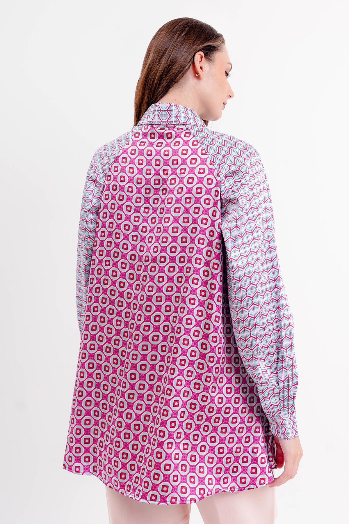 Giani Mix Pattern Shirt - Blue/Purple