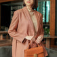 Zoe Blazer with Tie - Brown