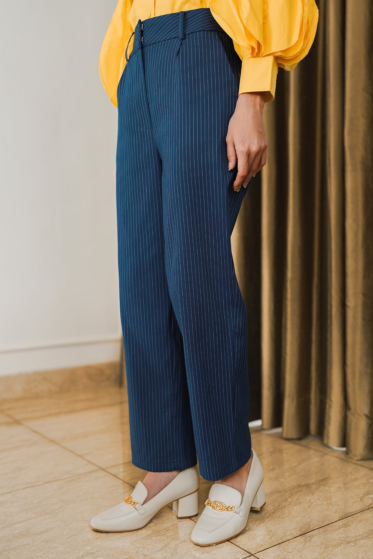 Darline Stripe Pants - Blue