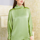 Cora Draped Blouse - Matcha