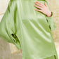 Cora Draped Blouse - Matcha