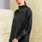 Cora Draped Blouse - Black