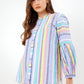 Gummy Puff Sleeve Shirt - Multicolor