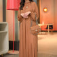 Pleats Maxi Dress - Caramel