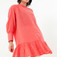 Malinda Ruffle Shirt - Red