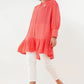 Malinda Ruffle Shirt - Red