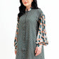 Arnia Mix Fabric Long Shirt - Green