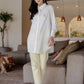 Kiara Half Button Top - White