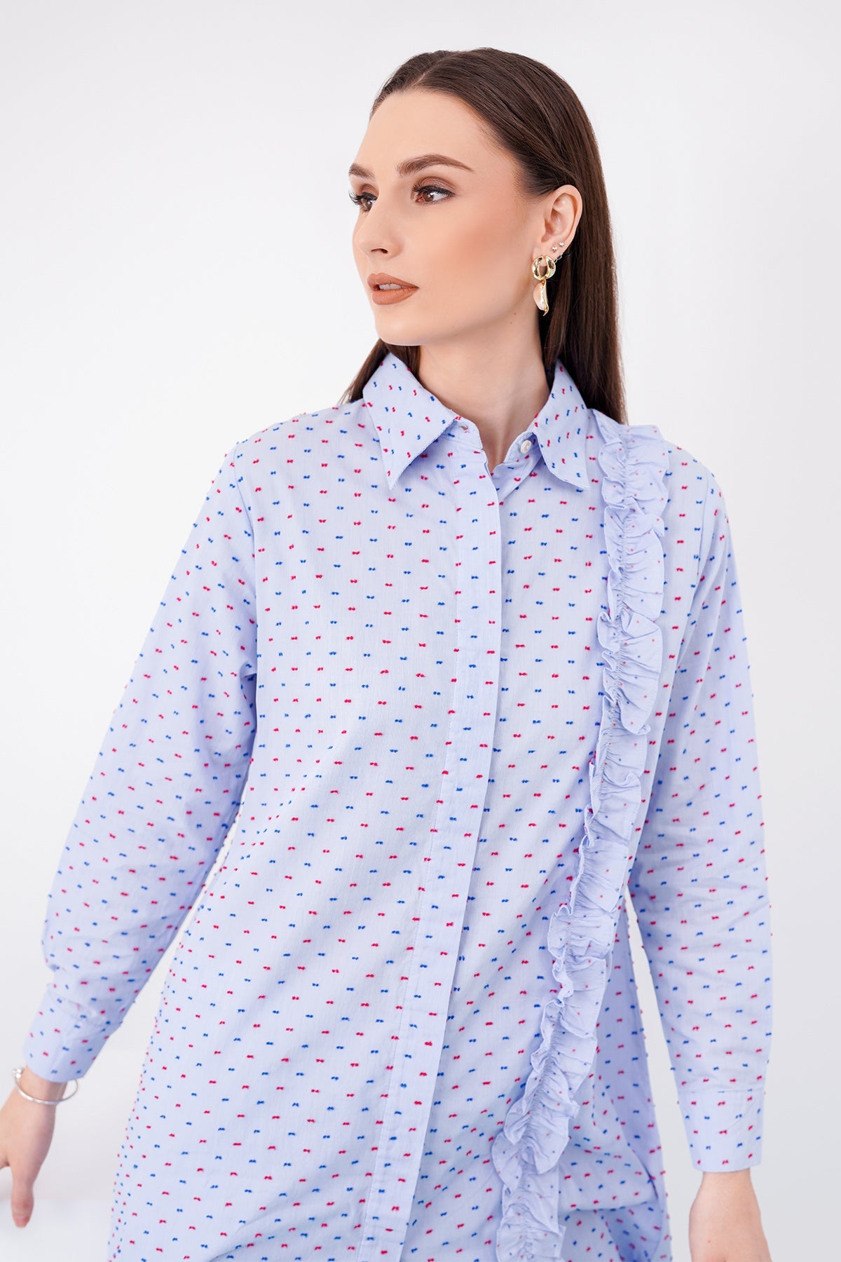 Arina Shirt - Blue Dots