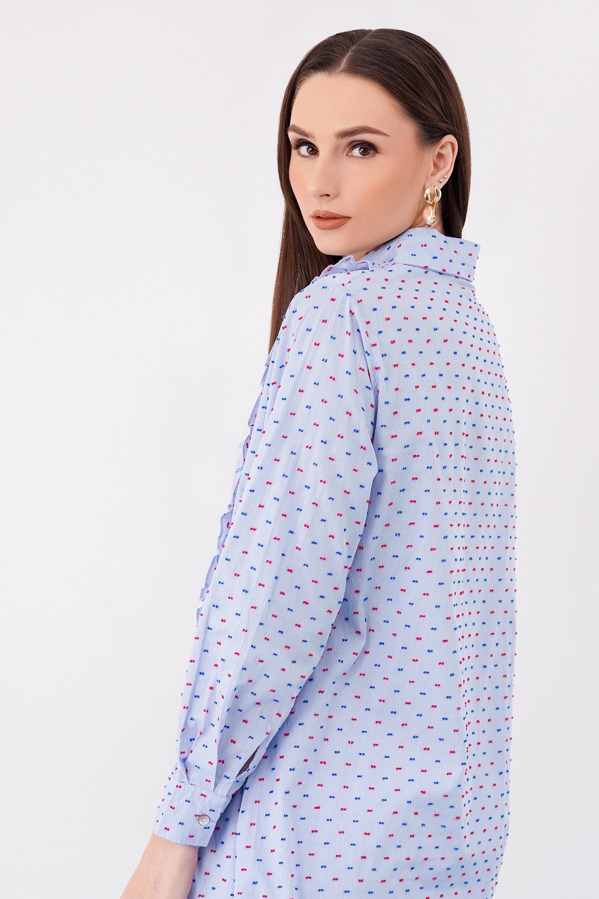 Arina Shirt - Blue Dots