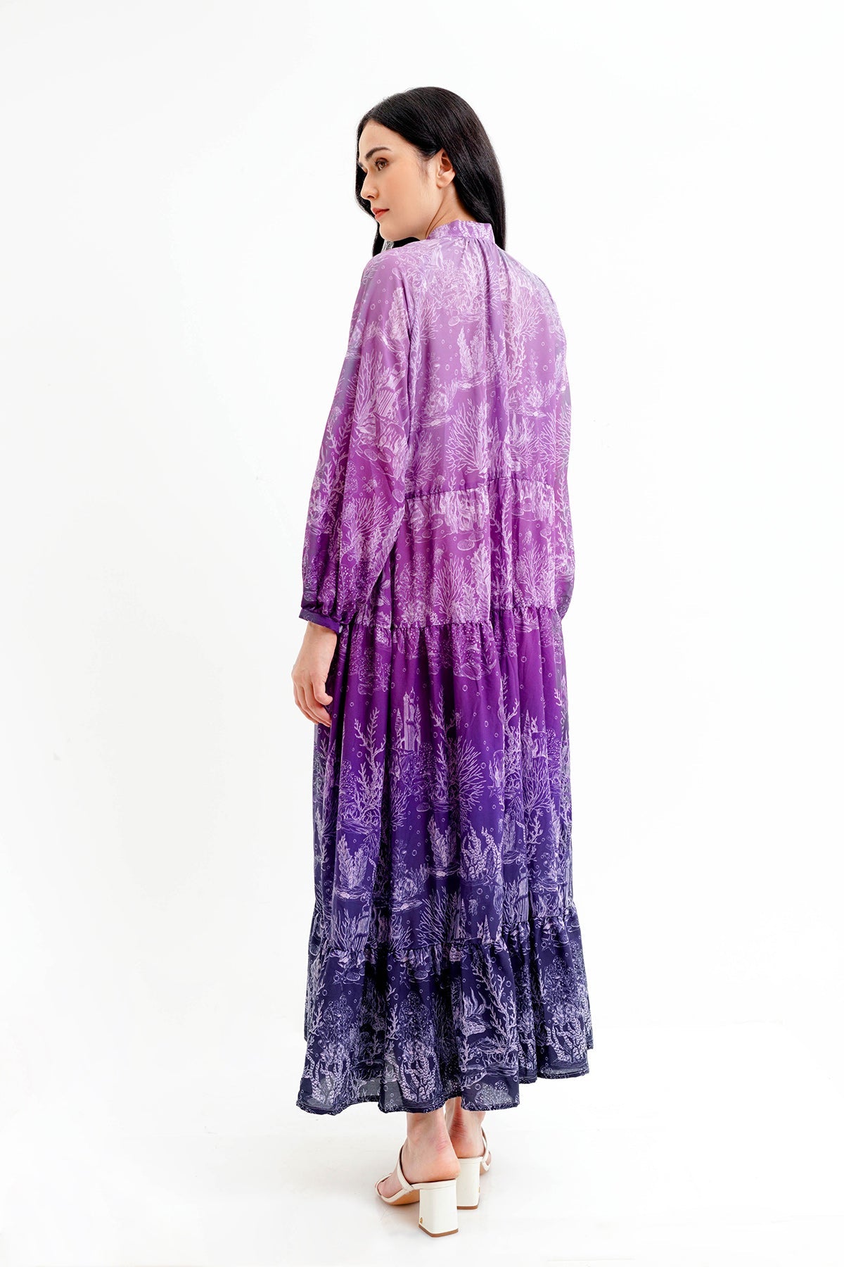 El Mar Minorca Tiered Maxi Dress - Purple