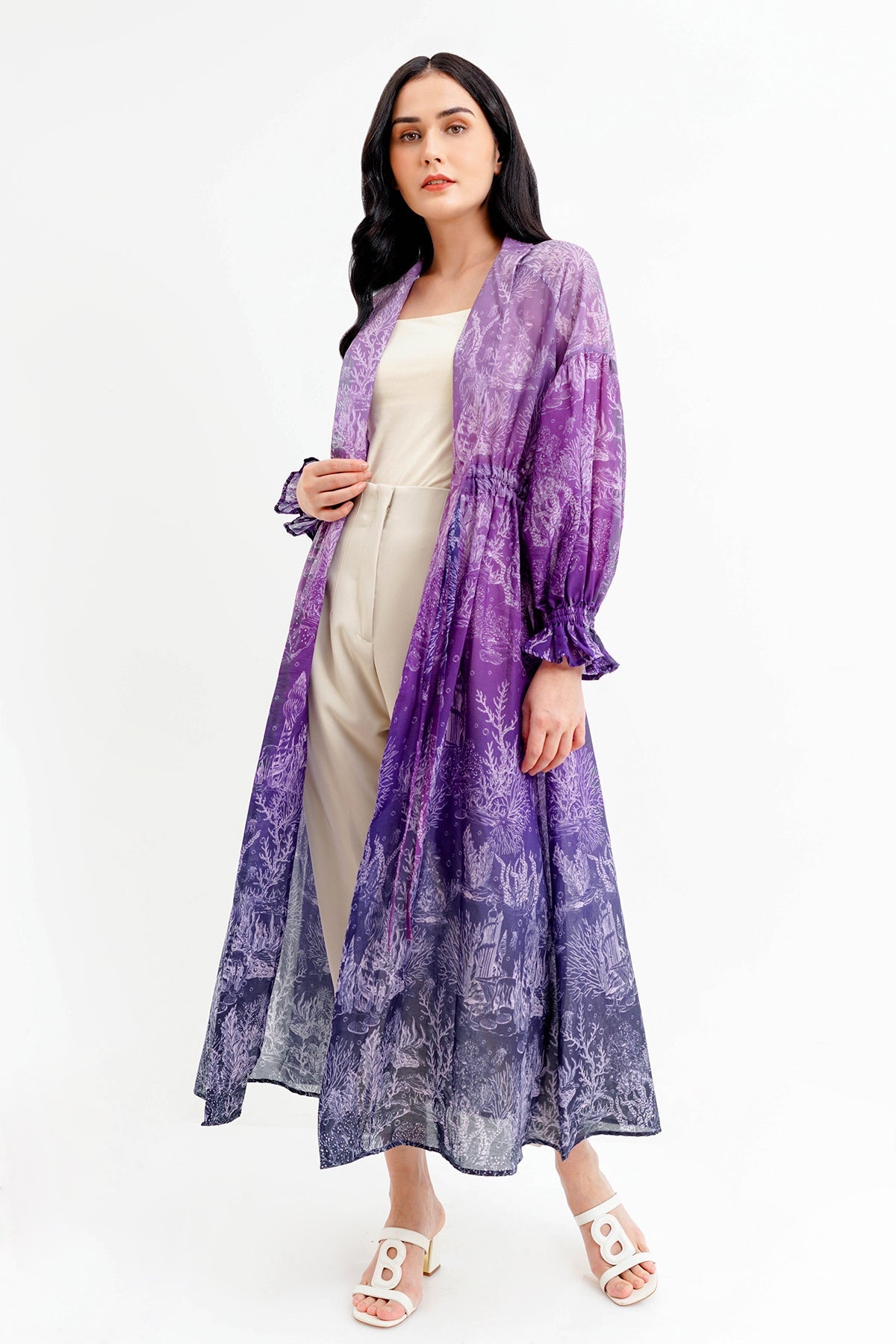 El Mar Minorca Drawstring Long Outer - Purple