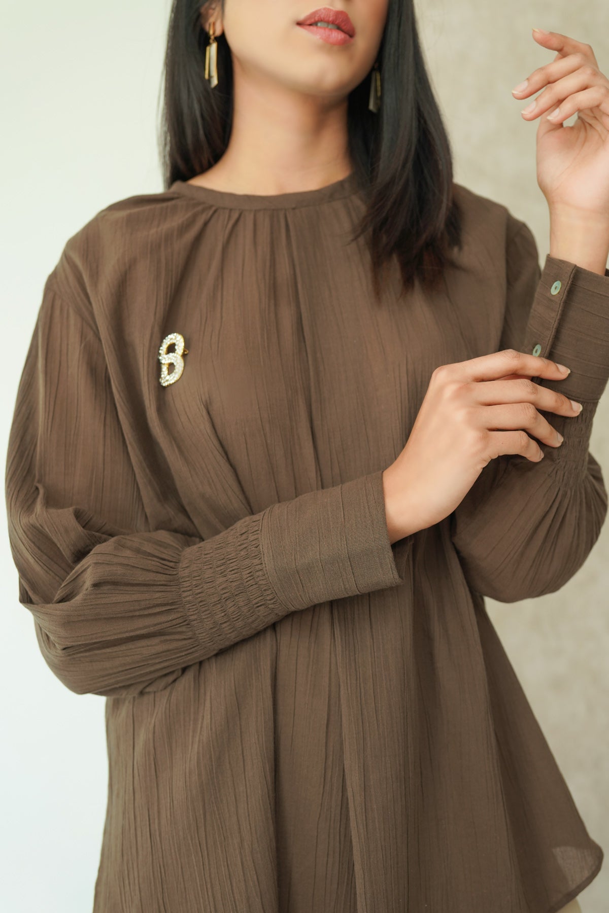 Demi Blouse - Brown